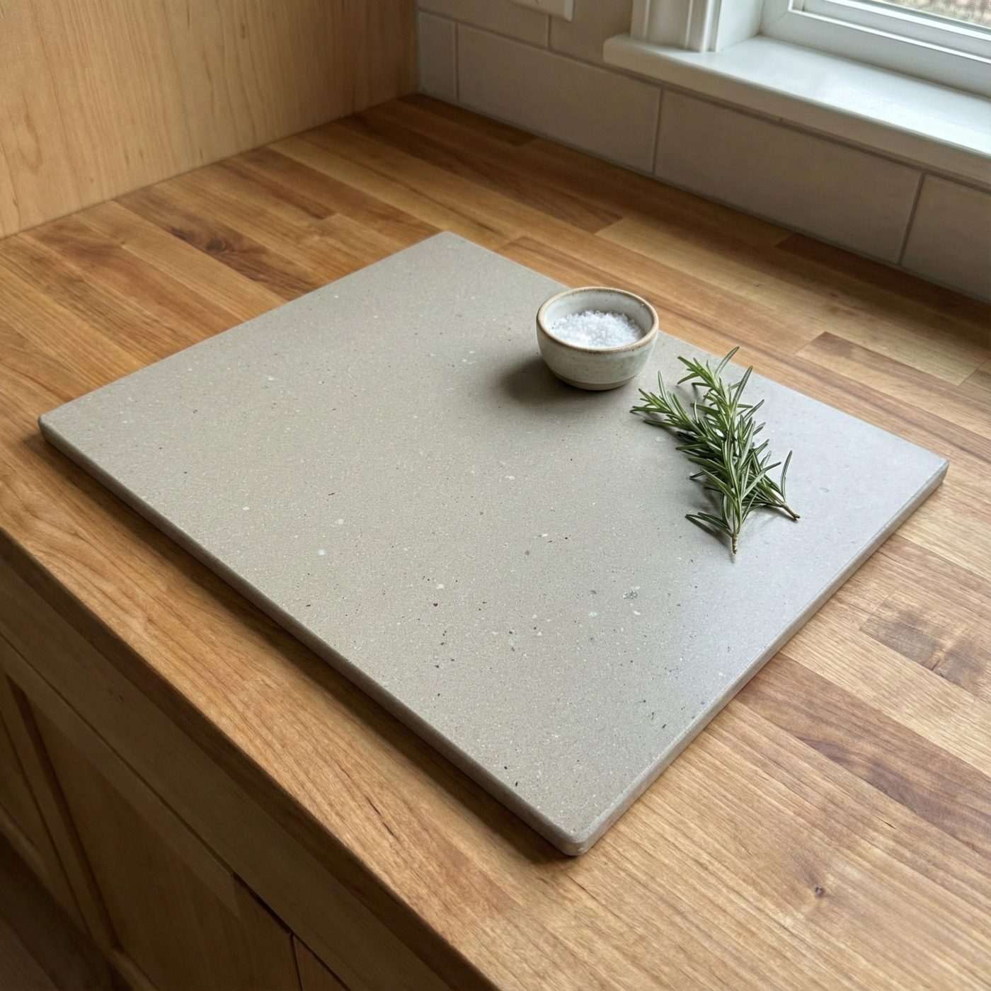 Beautiful cutting board crafted from upcycled acrylic